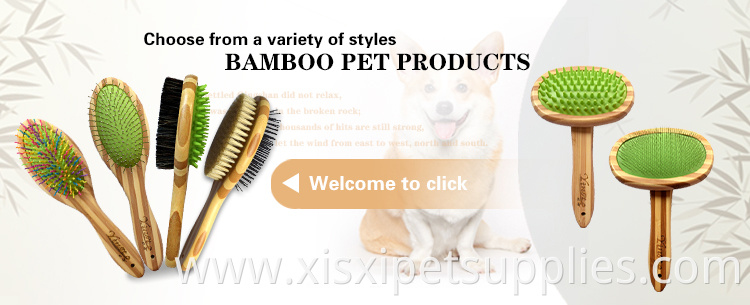 Factory Wholesale Bamboo Wooden Handle Cat Flea Comb Pet Dog Hair Grooming Comb